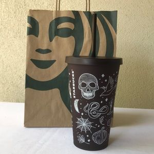 Starbucks Halloween 🎃👻 2019 tattoo 16 oz cup NEW